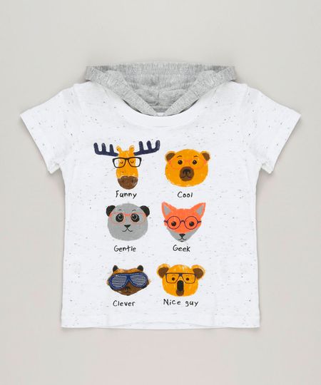 Camiseta-Infantil-com-Estampa-Interativa-de-Bichos-Manga-Curta-com-Capuz-Off-White-9140284-Off_White_1