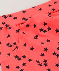 Short-Saia-Infantil-Estampado-de-Estrelas-em-Algodao---Sustentavel-Coral-9221209-Coral_3