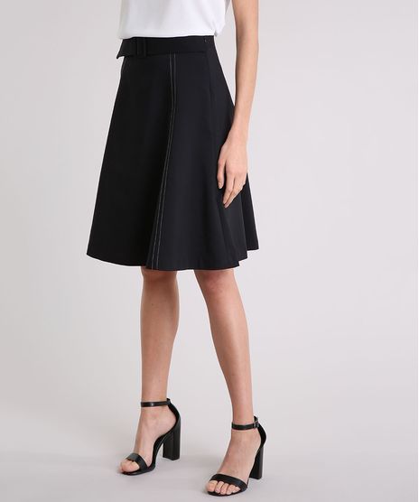 Saia-Feminina-Evase-com-Cinto-e-Pespontos-Preta-9084696-Preto_1