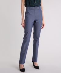 Calca-Jeans-Feminina-Reta-com-Cinto-Azul-Escuro-9089370-Azul_Escuro_1
