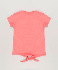 Camiseta-Infantil--Unicorns--com-Paetes-e-No-Manga-Curta-Decote-Redondo-em-Algodao---Sustentavel-Coral-9245400-Coral_2
