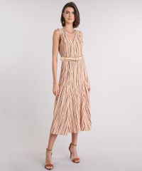 Vestido-Feminino-Midi-Listrado-com-Cinto-Decote-V-Rose-9087176-Rose_1
