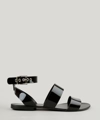 Rasteira-Feminina-em-Verniz-com-Tiras-Preta-9239898-Preto_1