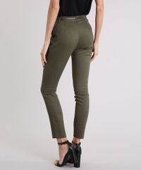 Calca-Feminina-Skinny-em-Piquet-com-Cinto-Verde-Militar-8654154-Verde_Militar_2