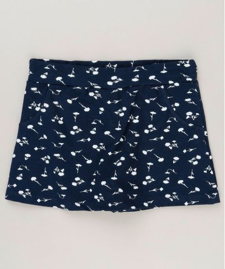 Short-Saia-Infantil-Estampado-Floral-em-Algodao---Sustentavel-Azul-Marinho-9221143-Azul_Marinho_1