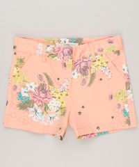 Short-Infantil-Estampado-Floral-com-Bolsos-Coral-9115645-Coral_1