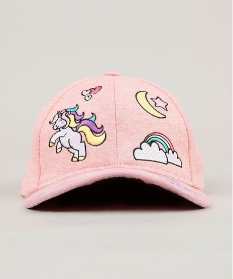 Bone-Infantil-em-Moletom-e-Suede-com-Bordado-de-Unicornio-Rosa-9238688-Rosa_1