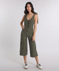 Macacao-Feminino-Pantacourt-Listrado-com-Lacos-Verde-Militar-9274490-Verde_Militar_4