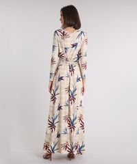 Vestido-Longo-Feminino-Estampado-de-Folhagem-Manga-Longa-Bege-9224551-Bege_2