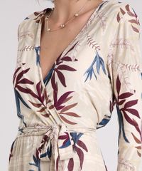Vestido-Longo-Feminino-Estampado-de-Folhagem-Manga-Longa-Bege-9224551-Bege_4