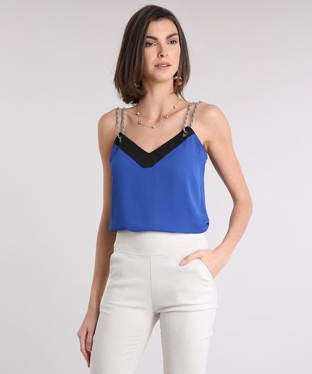 Regata-Feminina-com-Ilhos-e-Alca-Fina-Decote-V-Azul-Royal-9086752-Azul_Royal_1