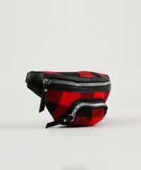 Pochete-Feminina-Estampada-Xadrez-com-Bolso-Vermelha-9104490-Vermelho_2