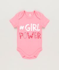 Body-Infantil--Girl-Power--Manga-Curta-com-Decote-Redondo-em-Algodao---Sustentavel-Rosa-8930723-Rosa_1