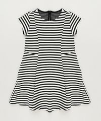 Vestido-Infantil-Listrado-Evase-em-Jacquard-Manga-Curta-Decote-Redondo-Preto-9140687-Preto_1
