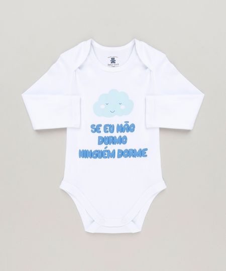 Body-Infantil--Se-Eu-Nao-Durmo-Ninguem-Dorme--Manga-Longa-com-Decote-Redondo-em-Algodao---Sustentavel-Branco-8929863-Branco_1