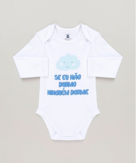Body-Infantil--Se-Eu-Nao-Durmo-Ninguem-Dorme--Manga-Longa-com-Decote-Redondo-em-Algodao---Sustentavel-Branco-8929863-Branco_1