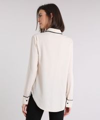 Camisa-Feminina-com-Vivo-Contrastante-Manga-Longa-Bege-Claro-9079187-Bege_Claro_2