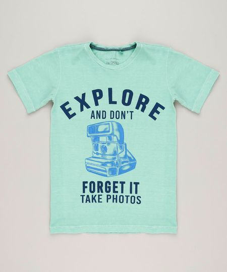 Camiseta-Infantil-Camera-Manga-Curta-Gola-Careca-em-Algodao---Sustentavel-Verde-Claro-9242463-Verde_Claro_1