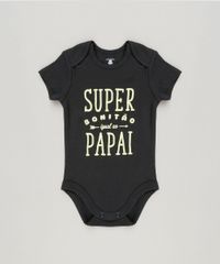 Body-Infantil--Super-Bonitao-Igual-Ao-Papai--Manga-Curta-com-Decote-Redondo-em-Algodao---Sustentavel-Preto-8929835-Preto_1