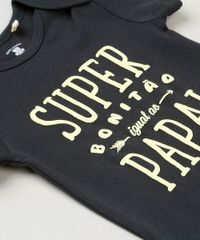 Body-Infantil--Super-Bonitao-Igual-Ao-Papai--Manga-Curta-com-Decote-Redondo-em-Algodao---Sustentavel-Preto-8929835-Preto_4