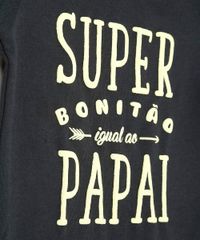 Body-Infantil--Super-Bonitao-Igual-Ao-Papai--Manga-Curta-com-Decote-Redondo-em-Algodao---Sustentavel-Preto-8929835-Preto_5