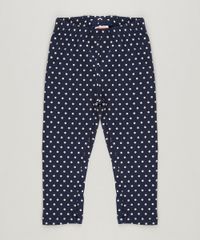 Calca-Legging-Infantil-Estampada-de-Poas-em-Algodao---Sustentavel-Azul-Marinho-9236844-Azul_Marinho_1