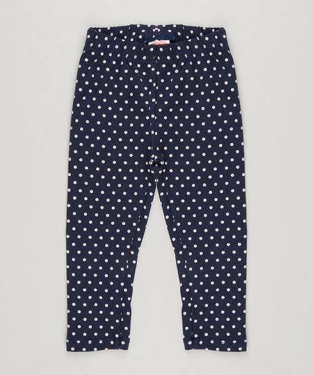 Calca-Legging-Infantil-Estampada-de-Poas-em-Algodao---Sustentavel-Azul-Marinho-9236844-Azul_Marinho_1