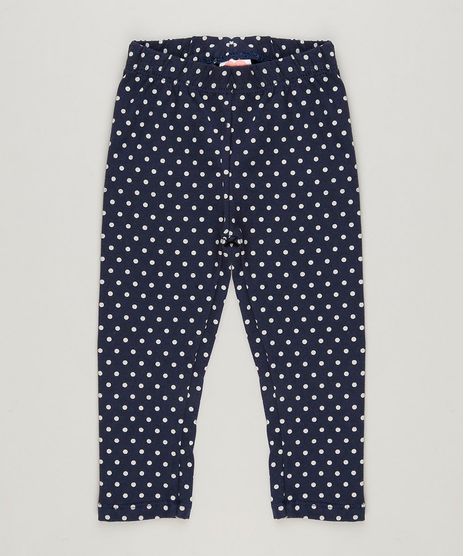 Calca-Legging-Infantil-Estampada-de-Poas-em-Algodao---Sustentavel-Azul-Marinho-9236844-Azul_Marinho_1
