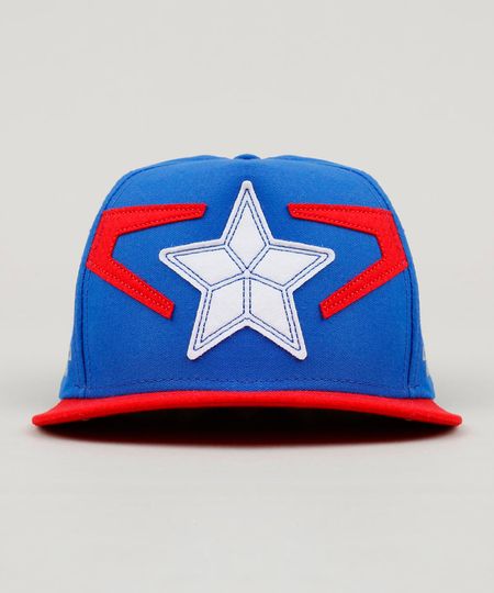 Bone-Infantil-Capitao-America-Aba-Reta-Azul-Royal-9240077-Azul_Royal_1