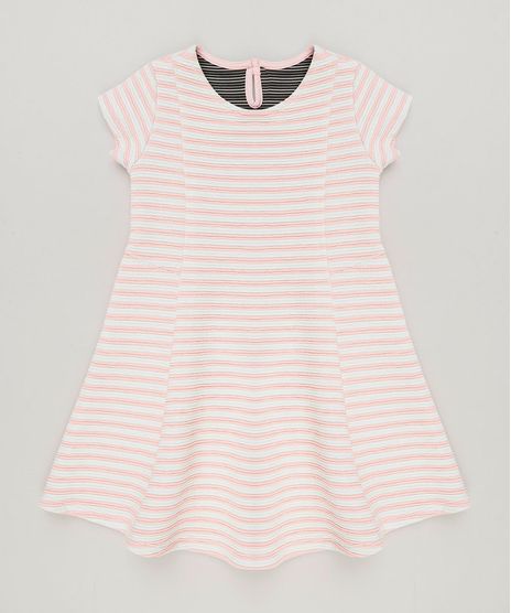 Vestido-Infantil-Listrado-Evase-em-Jacquard-Manga-Curta-Decote-Redondo-Rosa-9140687-Rosa_1
