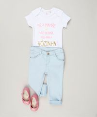 Body-Infantil--Se-a-Mamae-Nao-Deixar-Peca-Para-a-Vozinha--Manga-Curta-com-Decote-Redondo-em-Algodao---Sustentavel-Branco-8930737-Branco_3