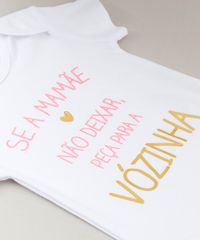 Body-Infantil--Se-a-Mamae-Nao-Deixar-Peca-Para-a-Vozinha--Manga-Curta-com-Decote-Redondo-em-Algodao---Sustentavel-Branco-8930737-Branco_4