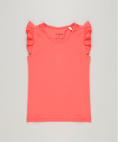 Regata-Infantil-Basica-com-Babados-em-Algodao---Sustentavel--Coral-9241917-Coral_1