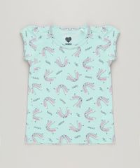 Blusa-Infantil-Estampada-de-Arco-Iris-Manga-Curta-Decote-Redondo-em-Algodao---Sustentavel-Verde-Claro-9220800-Verde_Claro_1