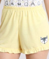 Pijama-Feminino-Estampado-de-Bichos-Manga-Curta-Off-White-9218822-Off_White_4