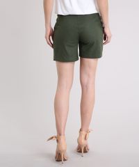 Short-Feminino-em-Linho-com-Faixa-Verde-Militar-8715441-Verde_Militar_2