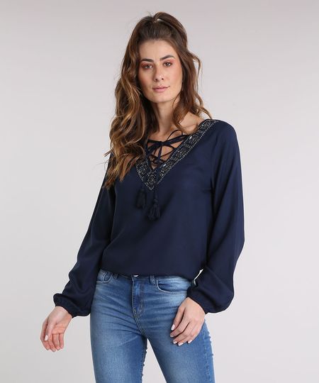 Bata-Feminina-com-Decote-V-Bordado-de-Micangas-Manga-Longa-Azul-Marinho-9104153-Azul_Marinho_1 Bata-Feminina-com-Decote-V-Bordado-de-Micangas-Manga-Longa-Azul-Marinho-9104153-Azul_Marinho_1