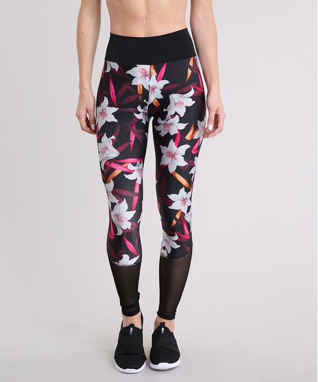 Calca-Legging-Feminina-Esportiva-Ace-Estampada-Floral-com-Tela-Preta-9230779-Preto_1