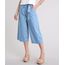 Calca-Jeans-Pantacourt-Feminina-com-Faixa-de-Amarrar-Azul-Claro-9209323-Azul_Claro_1