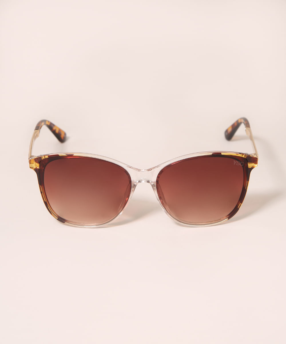 Óculos de Sol Feminino Quadrado Yessica Tartaruga
