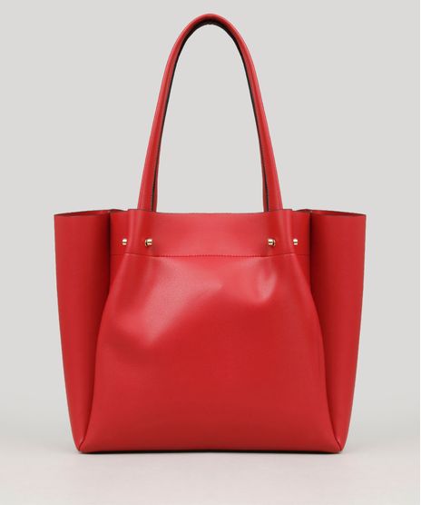 Bolsa-Feminina-Shopper-com-Piercings-Vermelha-9108100-Vermelho_1