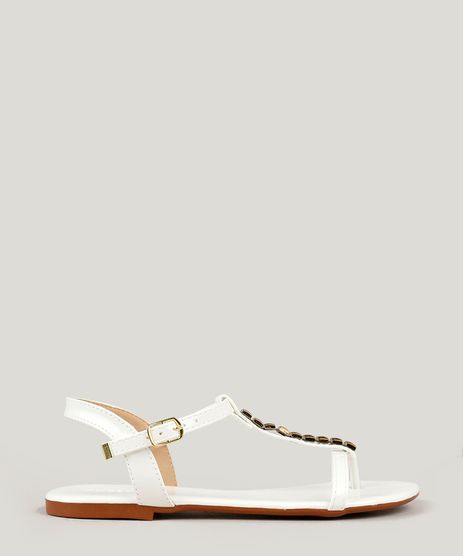 Rasteira-Feminina-em-Verniz-com-Aviamentos-Branca-9240740-Branco_1