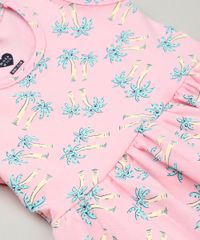 Vestido-Infantil-Estampado-de-Coqueiros-Sem-Manga-Decote-Redondo-em-Algodao---Sustentavel-Rosa-9235605-Rosa_4