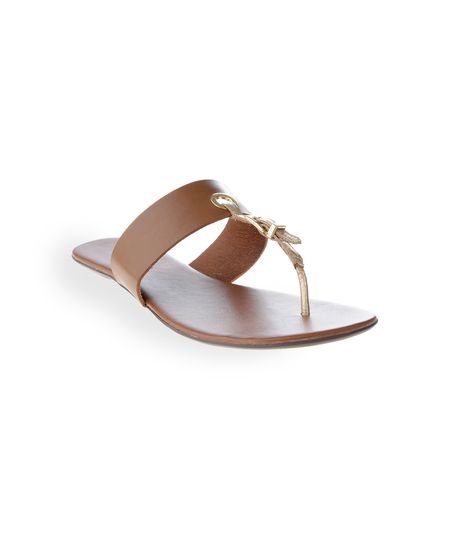 rasteirinha de couro marrom