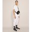 Calça Cargo Branca de Moletom Masculina