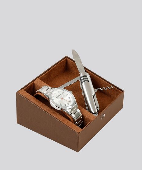 Kit-de-Relogio-Analogico-Mondaine-Masculino---Canivete---83451G0MVNE2K-Prateado-9252088-Prateado_1