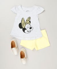 Conjunto-Infantil-Minnie-de-Regata-com-Babado-Cinza-Mescla-Claro---Short-em-Moletom-Amarelo-9230519-Amarelo_3