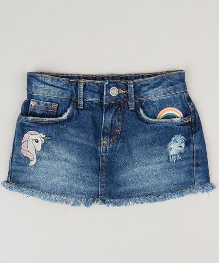 Short-Saia-Jeans-Infantil-Bordado-de-Unicornio-Barra-Desfiada-Azul-Escuro-9227858-Azul_Escuro_1 Short-Saia-Jeans-Infantil-Bordado-de-Unicornio-Barra-Desfiada-Azul-Escuro-9227858-Azul_Escuro_1