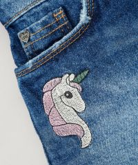 Short-Saia-Jeans-Infantil-Bordado-de-Unicornio-Barra-Desfiada-Azul-Escuro-9227858-Azul_Escuro_4
