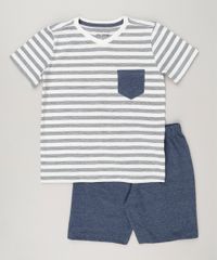 Pijama-Infantil-Tai-Pai-Tal-Filho-Listrado-com-Bolso-Manga-Curta-Off-White-9226894-Off_White_1